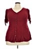 Torrid Burgundy Short Sleeve Blouse Size 2X Plus (2) - photo 1