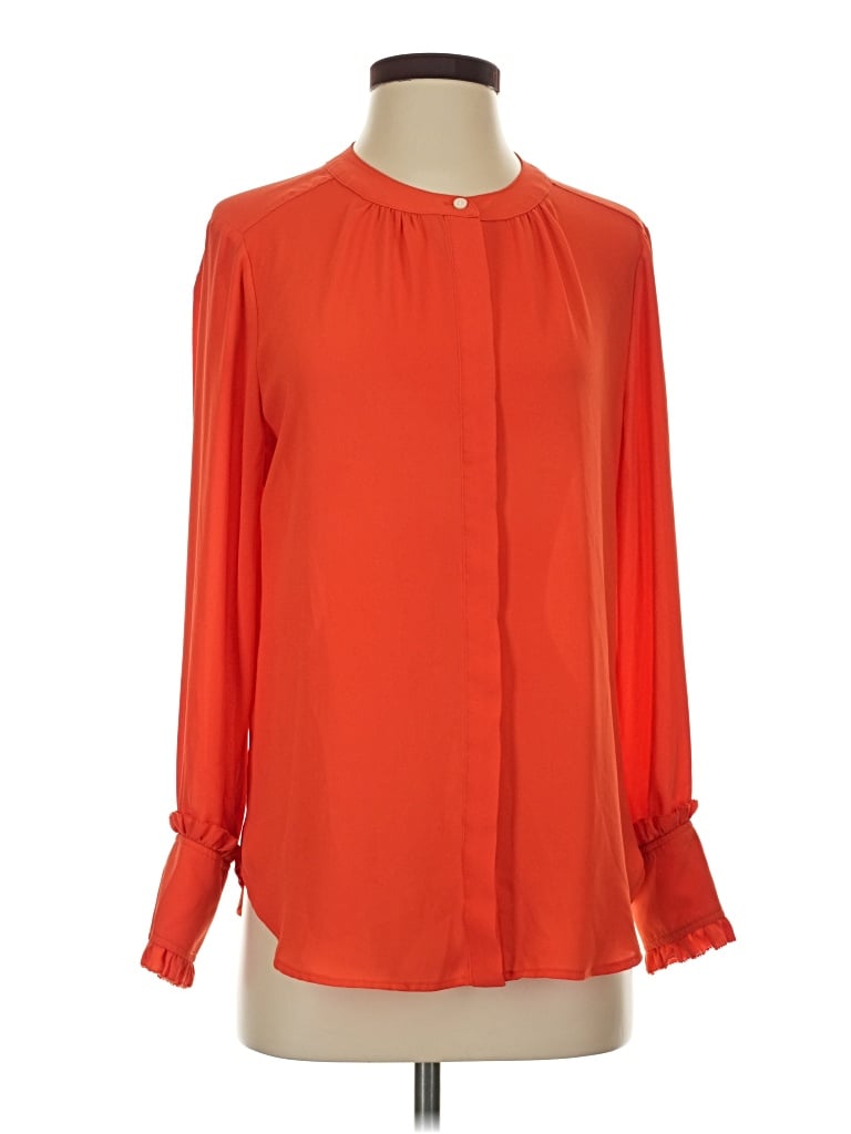 Pre-owned Jcrew Long Sleeve Blouse In Orange