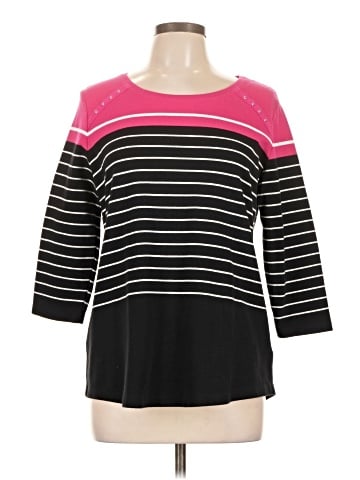 Karen Scott Sport 3/4 Sleeve T-Shirt (view 1)