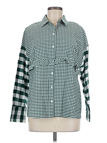 Zara TRF Long Sleeve Button-Down Shirt (view 1)