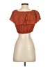 Forever 21 100% Rayon Orange Short Sleeve Top Size S - photo 2