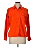 Moda International Orange Long Sleeve Button-Down Shirt Size L - photo 1