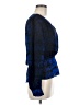 Parker 100% Silk Blue Long Sleeve Silk Top Size M - photo 4