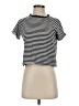 Levi's 100% Cotton Stripes Ivory Short Sleeve Turtleneck Size XS - photo 1