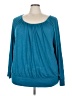 Lane Bryant Teal 3/4 Sleeve Top Size 22 (5) - photo 1