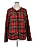 Crystal-Kobe 100% Acrylic Plaid Red Cardigan Size XL - photo 1