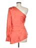 Cinq à Sept 100% Silk Orange Long Sleeve Silk Top Size M - photo 2