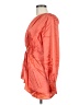 Cinq à Sept 100% Silk Orange Long Sleeve Silk Top Size M - photo 5
