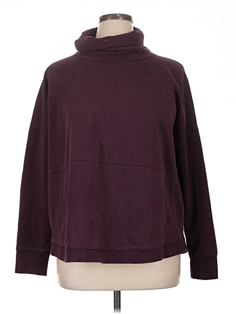 Pre-owned Athleta Turtleneck Sweater In Burgundy