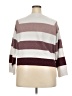 Pinque Stripes Burgundy Pullover Sweater Size XXL - photo 2