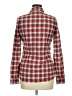 Theory Plaid Red Long Sleeve Button-Down Shirt Size M - photo 2