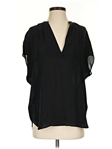 Vince. Short Sleeve Silk Top (view 1)