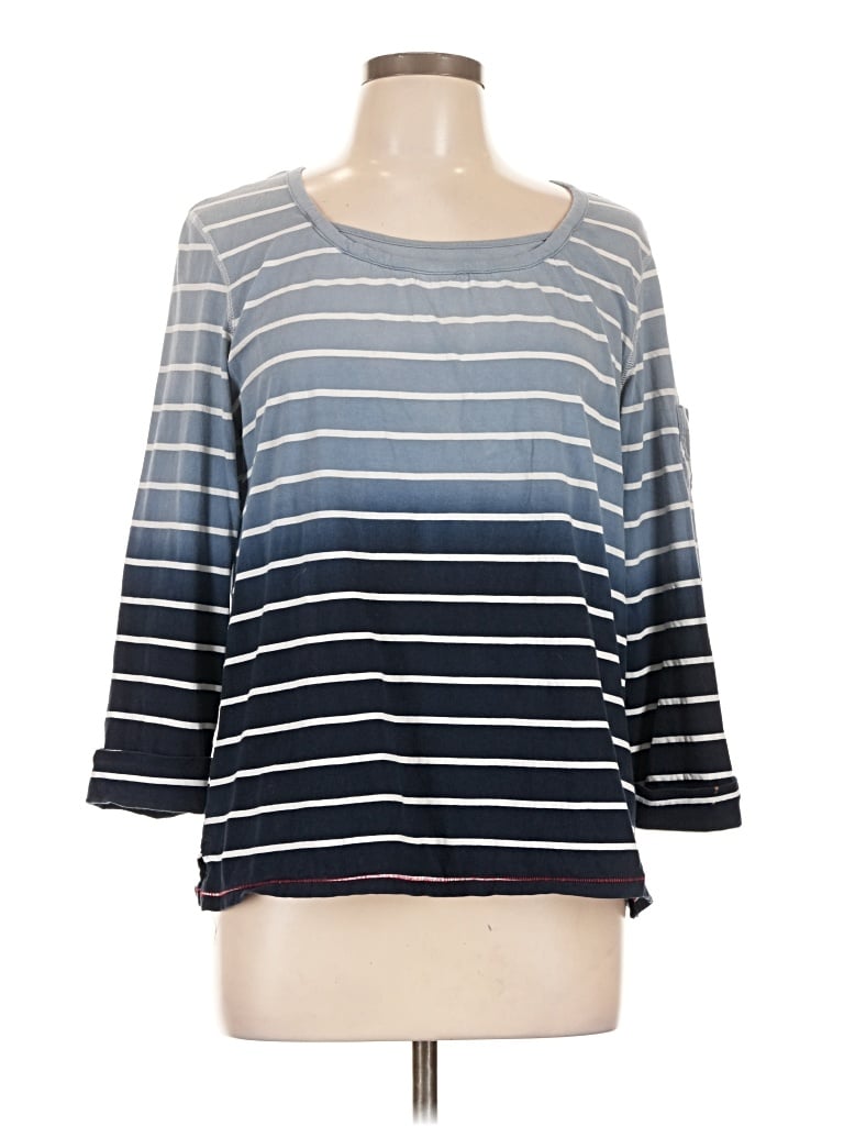 Pre-owned Tommy Hilfiger 3/4 Sleeve T-shirt In Blue