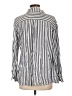 Grace & Lace 100% Rayon Stripes Silver Long Sleeve Button-Down Shirt Size L - photo 2