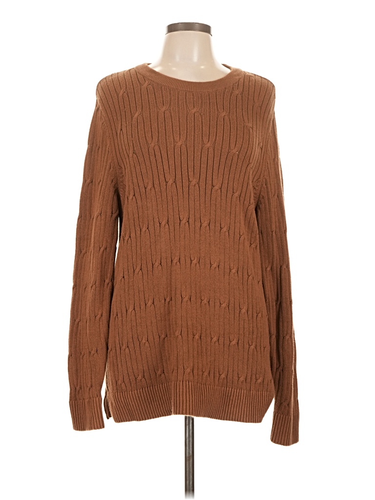 Pre-owned Express Pullover Sweater In Brown