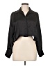 Zara 100% Polyester Black Button-Down Shirt Size M - photo 1