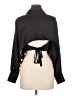 Zara 100% Polyester Black Button-Down Shirt Size M - photo 2