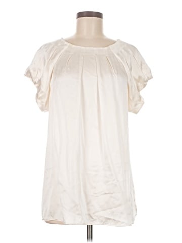 Anne Fontaine Short Sleeve Silk Top (view 1)