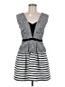BCBGMAXAZRIA Stripes Black Cocktail Dress Size 6 - photo 1