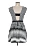 BCBGMAXAZRIA Stripes Black Cocktail Dress Size 6 - photo 2