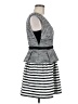 BCBGMAXAZRIA Stripes Black Cocktail Dress Size 6 - photo 4