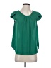 Dna Couture 100% Polyester Green Short Sleeve Blouse Size S - photo 1