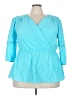 Lane Bryant Teal 3/4 Sleeve Blouse Size 22 - photo 1