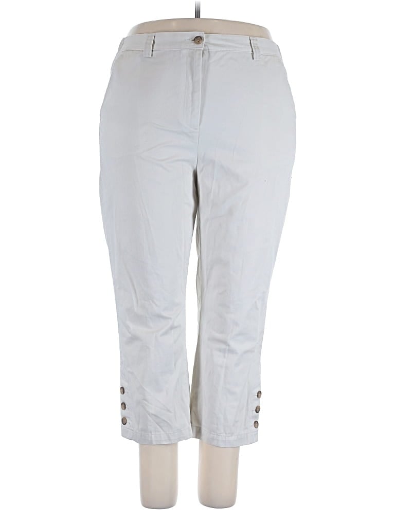 Pre-owned Lands' End Casual Pants In Gray