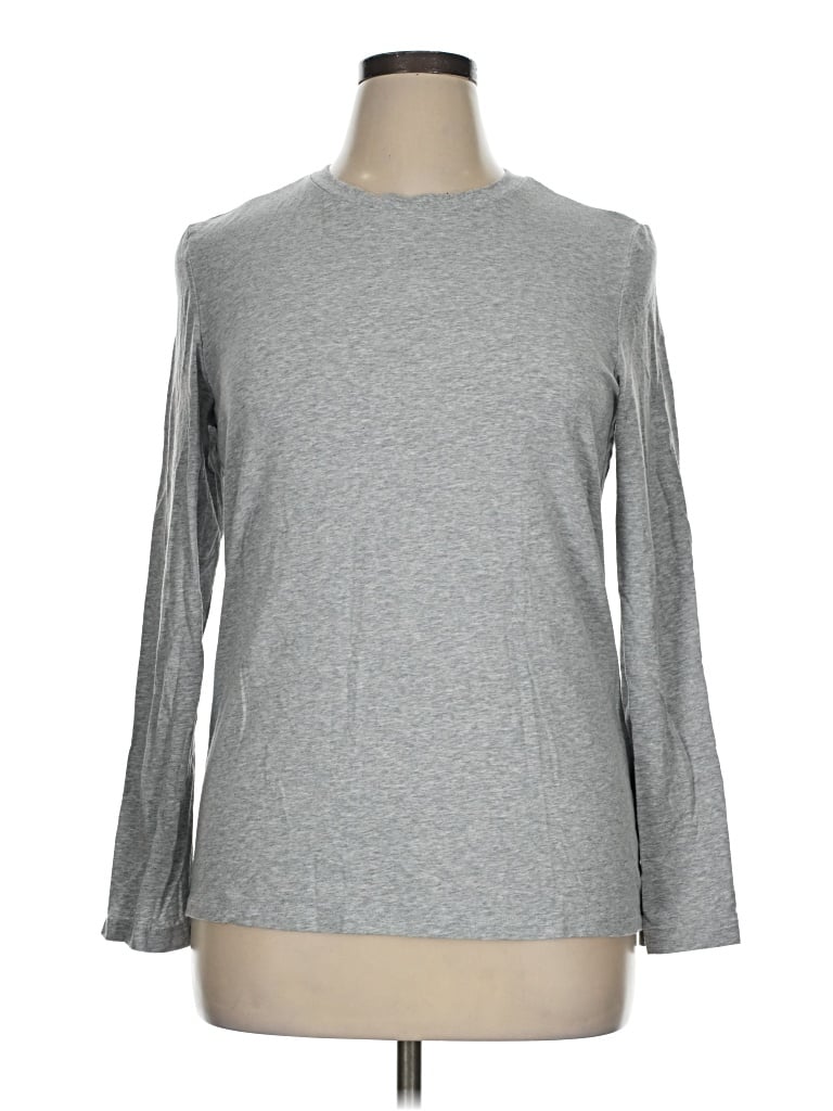 Pre-owned Assorted Brands Long Sleeve T-shirt In Gray