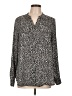 Jones New York 100% Polyester Animal Print Gray Long Sleeve Blouse Size L - photo 1
