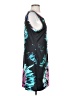 Unbranded Graphic Teal Cocktail Dress Size S (estimated) - photo 4