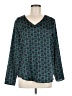 Simply Styled 100% Polyester Teal Long Sleeve Blouse Size M - photo 1