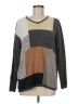 Lise J Color Block Gray Pullover Sweater Size M - photo 1