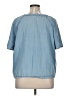 Caslon 100% Cotton Blue Short Sleeve Top Size 1X - photo 2