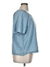 Caslon 100% Cotton Blue Short Sleeve Top Size 1X - photo 4