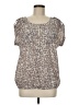 Ann Taylor LOFT 100% Polyester Gray Short Sleeve Blouse Size M - photo 1