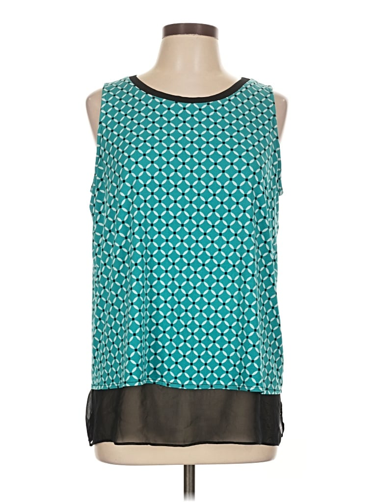 Pre-owned Worthington Sleeveless Blouse In Teal