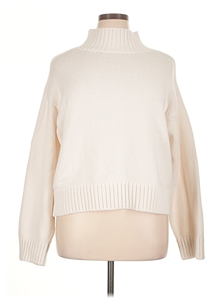 Pre-owned Ann Taylor Turtleneck Sweater In Ivory