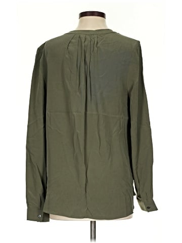 R | Label Long Sleeve Silk Top (view 2)