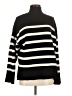 Zara Stripes Black Turtleneck Sweater Size M - photo 1