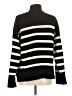 Zara Stripes Black Turtleneck Sweater Size M - photo 2