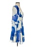 Georgie 100% Polyester Print Blue Cocktail Dress Size S - photo 4