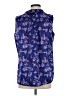 Tahari Floral Purple Blue Sleeveless Blouse Size S - photo 2