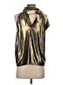 Generation Love 100% Polyester Metallic Gold Sleeveless Blouse Size S - photo 2
