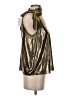 Generation Love 100% Polyester Metallic Gold Sleeveless Blouse Size S - photo 4