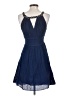 Unbranded Blue Cocktail Dress Size XXS (estimated) - photo 2