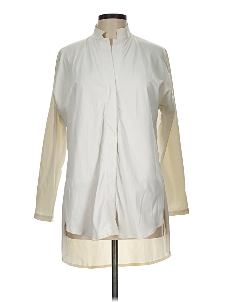ADAY 3/4 Sleeve Blouse: Ivory Tops - Size Large
