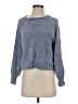 Pink Rose 100% Polyester Solid Blue Pullover Sweater Size S - photo 1