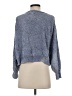 Pink Rose 100% Polyester Solid Blue Pullover Sweater Size S - photo 2