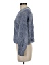 Pink Rose 100% Polyester Solid Blue Pullover Sweater Size S - photo 5